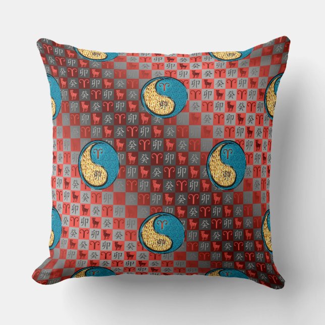 Aries & Water Rabbit Cushion (Front)
