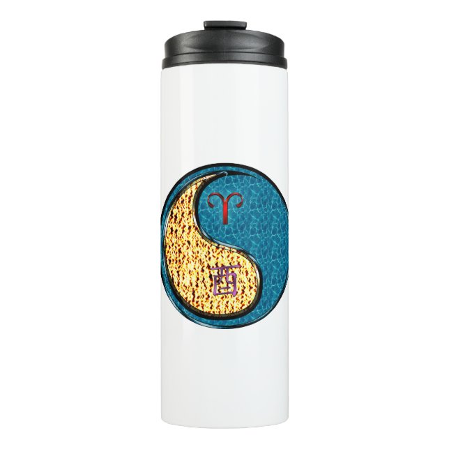 Aries & Water Rooster Thermal Tumbler (Front)