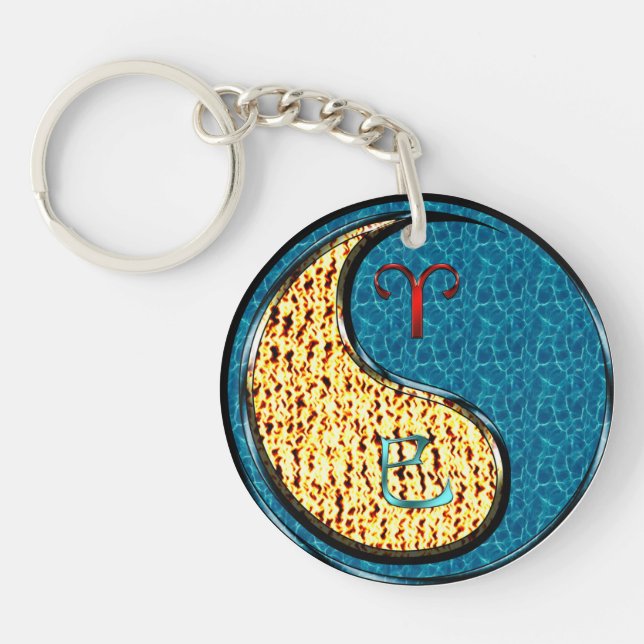 Aries & Water Snake  Key Ring (Front)