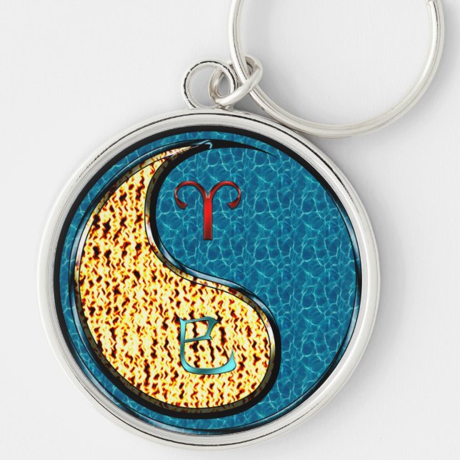 Aries & Water Snake  Key Ring (Front)
