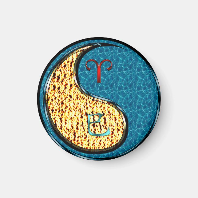 Aries & Water Snake  Magnet (Front)