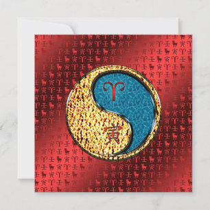 Aries & Water Tiger Card