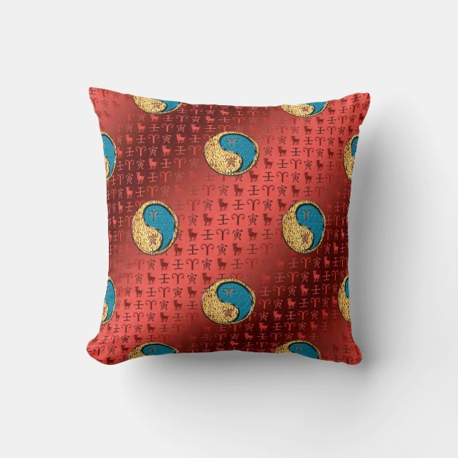Aries & Water Tiger Cushion (Front)