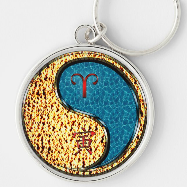 Aries & Water Tiger Key Ring (Front)