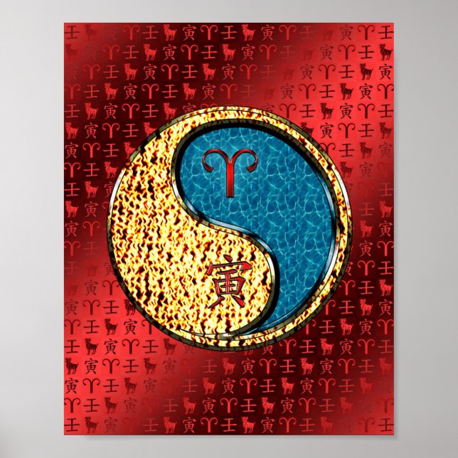 Aries & Water Tiger Poster (Front)