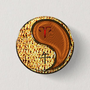 Aries & Wood Horse 3 Cm Round Badge