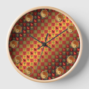 Aries & Wood Horse Clock