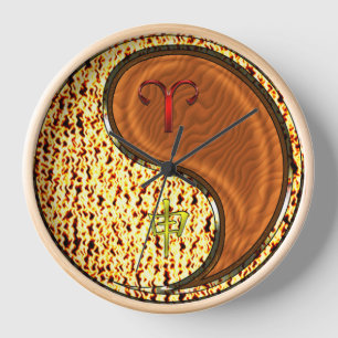 Aries & Wood Monkey Clock