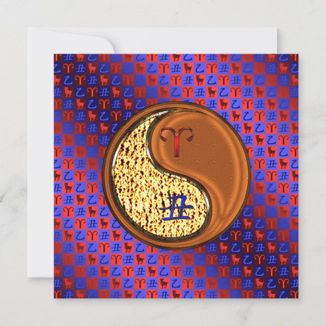 Aries & Wood Ox Card (Front)