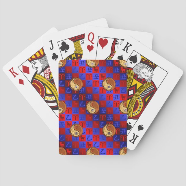 Aries & Wood Ox Playing Cards (Back)