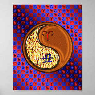 Aries & Wood Ox Poster