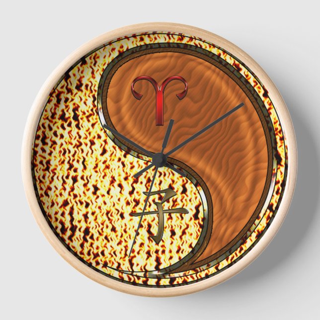 Aries & Wood Rat Clock (Front)