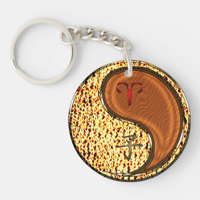 Aries & Wood Rat Key Ring (Front)