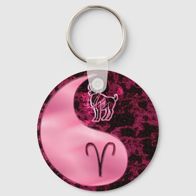 Aries Yin Yang Key Ring (Front)