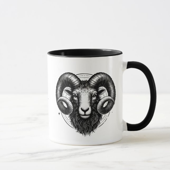 Aries Zodiac Astrology Gift Mug (Right)