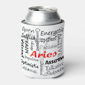 Aries Zodiac Astrology Horoscope Traits Collage Can Cooler