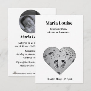 Aries Zodiac Birth Announcement