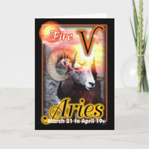 Aries Zodiac Birthday card