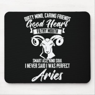 Aries Zodiac Birthday Horoscope March April Birth Mouse Pad