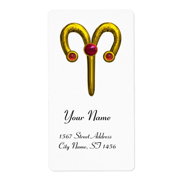 ARIES ZODIAC BIRTHDAY Red Ruby (Front)