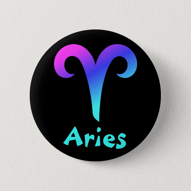 Aries zodiac button pins (Front)