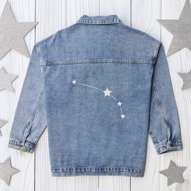 Aries Zodiac Constellation Denim Jacket (Creator Uploaded)