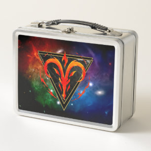 Aries Zodiac Gift Astrology Metal Lunch Box
