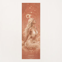 Aries Zodiac Goddess Yoga Mat