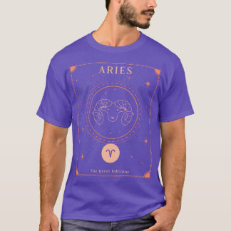 Aries Zodiac Horoscope Sign Astrology Tarot Cosmos T-Shirt