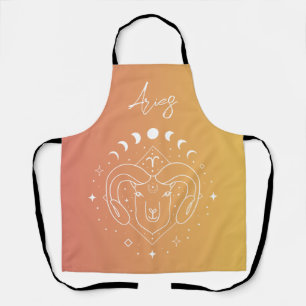 Aries zodiac horoscope star sign gradient apron