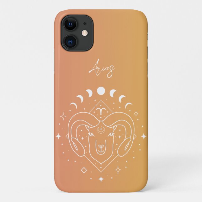 Aries zodiac horoscope star sign gradient Case-Mate iPhone case (Back)