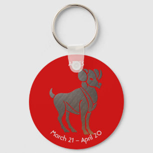 Aries Zodiac Key Ring