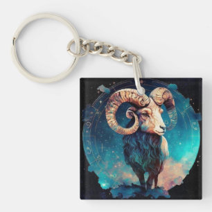 Aries Zodiac Keychain