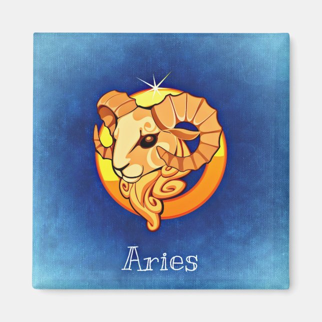 aries zodiac magnet (Front)