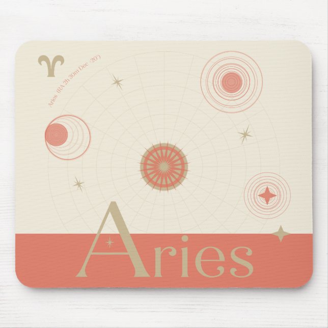 Aries Zodiac Mousepad (Front)