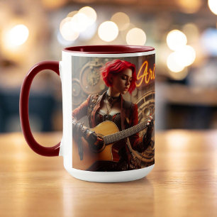 Aries Zodiac Musician Guitar Mug