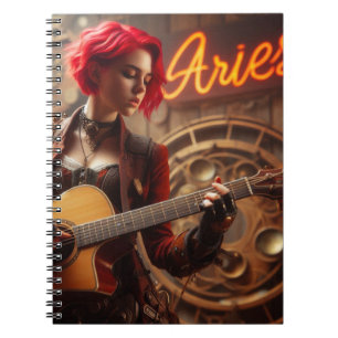 Aries Zodiac Musician Guitar Notebook