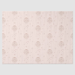 Aries Zodiac Pattern in Brown and Burgundy Tissue Paper