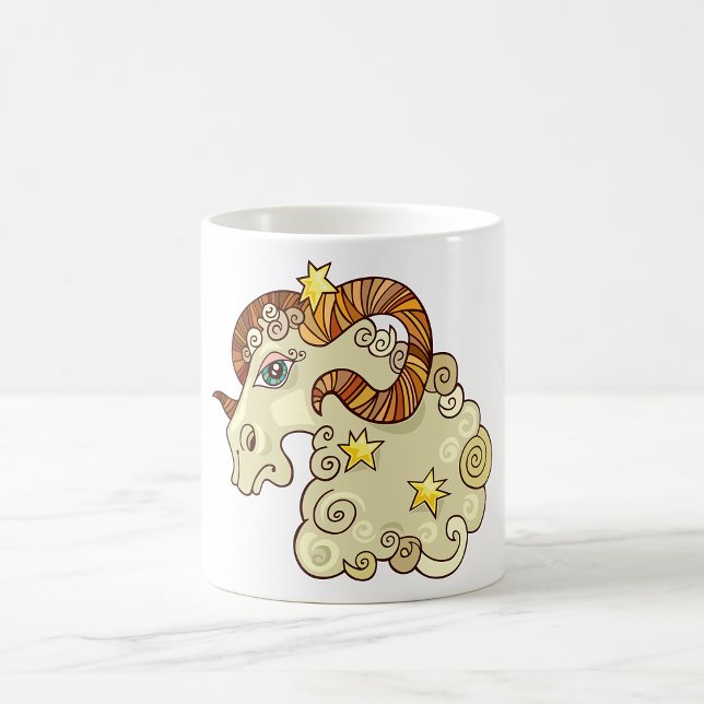 Aries Zodiac Ram Colourful Astrological  Coffee Mug (Creator Uploaded)