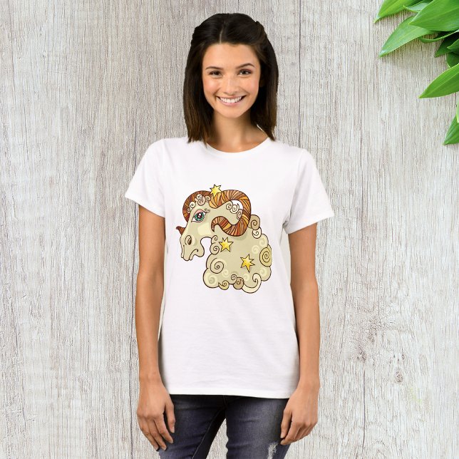 Aries Zodiac Ram Colourful Astrological  T-Shirt (Creator Uploaded)