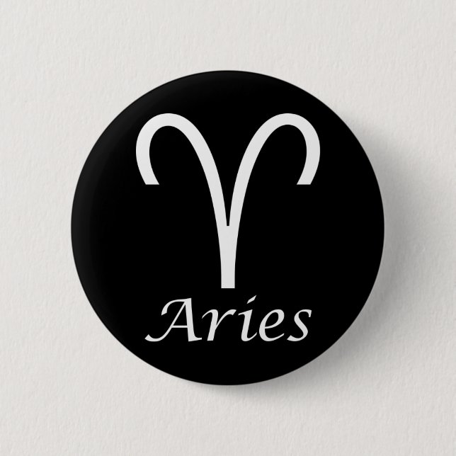 ‘Aries’ Zodiac Sign 6 Cm Round Badge (Front)