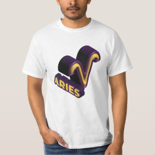 Aries Zodiac Sign and Text Design T-Shirt