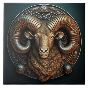 Aries Zodiac Sign Aries Horoscope Ceramic Tile