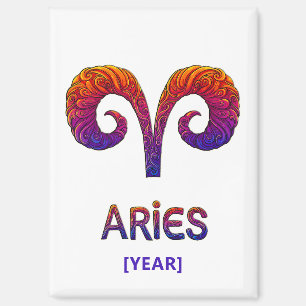 Aries Zodiac Sign / Aries Zodiac Magnet