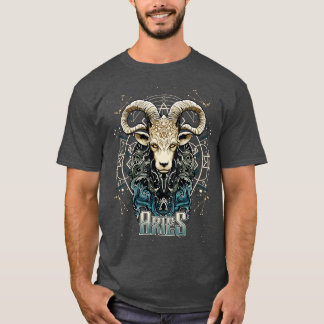 Aries Zodiac Sign Birthday Horoscope T-Shirt
