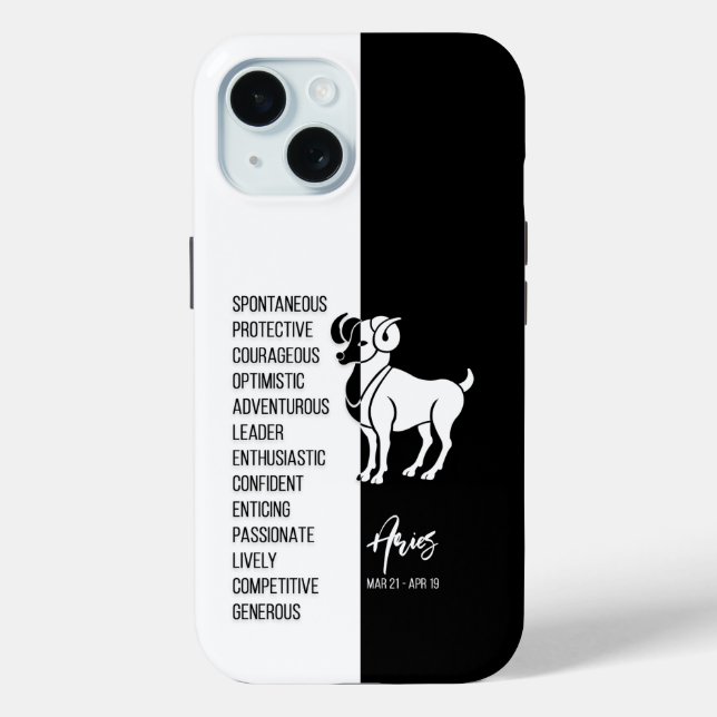 Aries Zodiac Sign Case-Mate iPhone Case (Back)