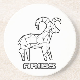 Aries Zodiac Sign Coaster