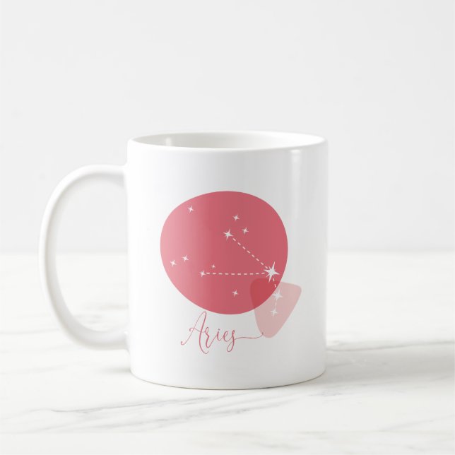 Aries Zodiac Sign Coffee Mug (Left)