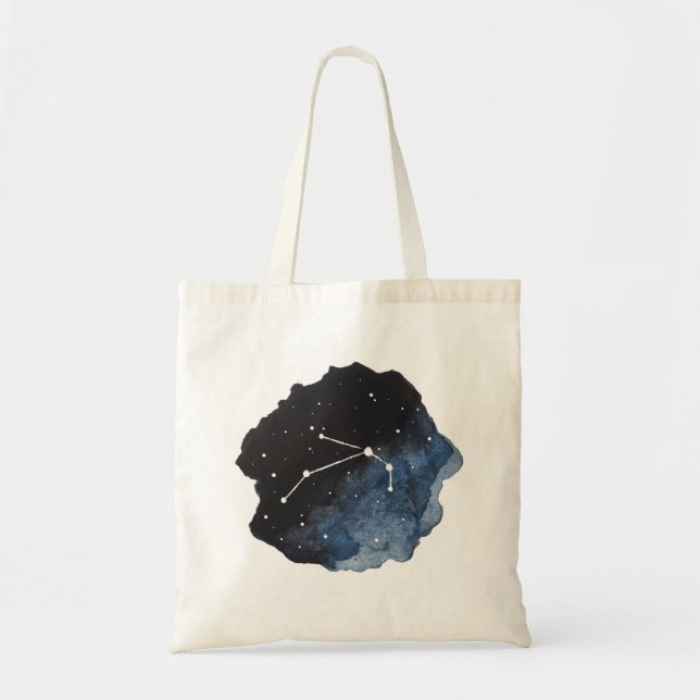 Aries Zodiac Sign Constellation Star Galaxy Tote Bag (Front)