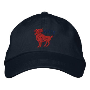 Aries Zodiac Sign Embroidery March 21 - April 19 Embroidered Hat